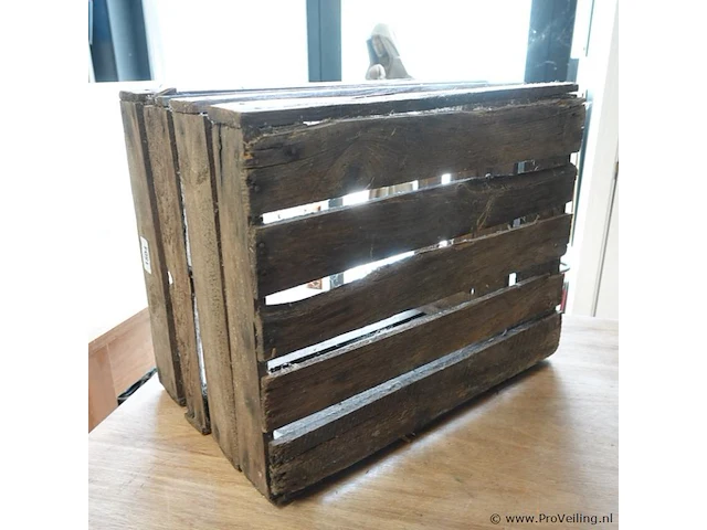 Vintage houten fruitkist - afbeelding 5 van  5