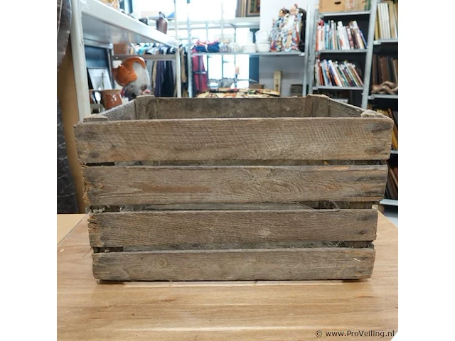 Vintage houten fruitkrat - afbeelding 3 van  5