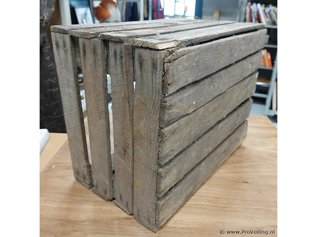 Vintage houten fruitkrat - afbeelding 5 van  5