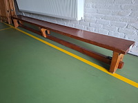Vintage houten gymbank - afbeelding 1 van  4