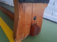 Vintage houten gymbank - afbeelding 3 van  4