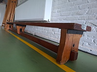 Vintage houten gymbank - afbeelding 4 van  4