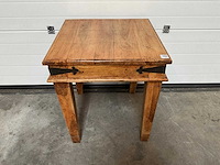 Vintage houten restauranttafel (14x) - afbeelding 4 van  5