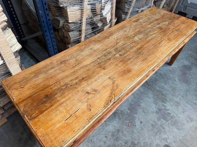 Vintage houten restauranttafel (2x) - afbeelding 6 van  6