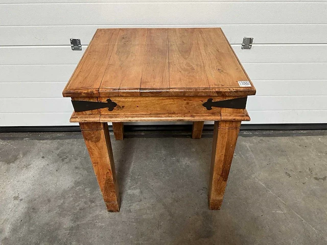 Vintage houten restauranttafel (2x) - afbeelding 4 van  5