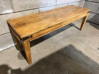 Vintage houten restauranttafel (2x) - afbeelding 3 van  8