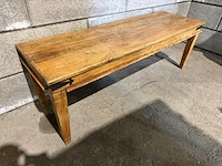 Vintage houten restauranttafel (2x) - afbeelding 4 van  8