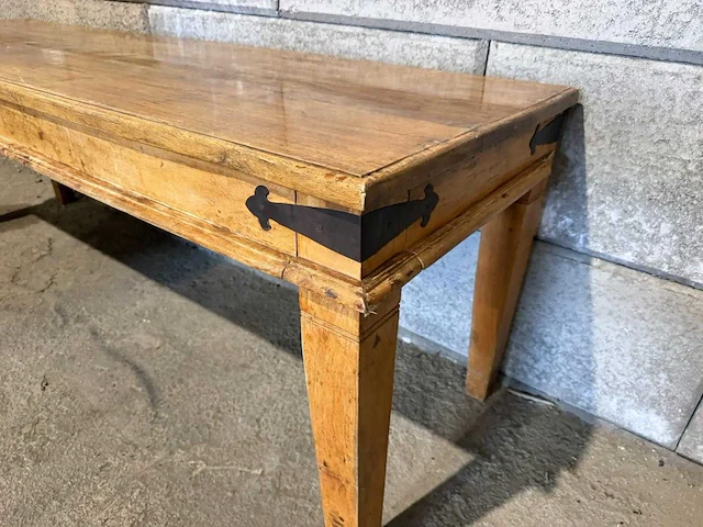 Vintage houten restauranttafel (2x) - afbeelding 8 van  8
