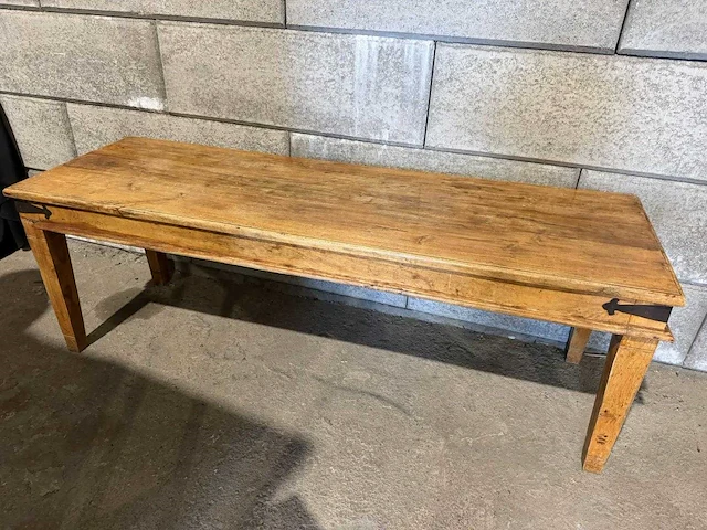 Vintage houten restauranttafel (2x) - afbeelding 1 van  8