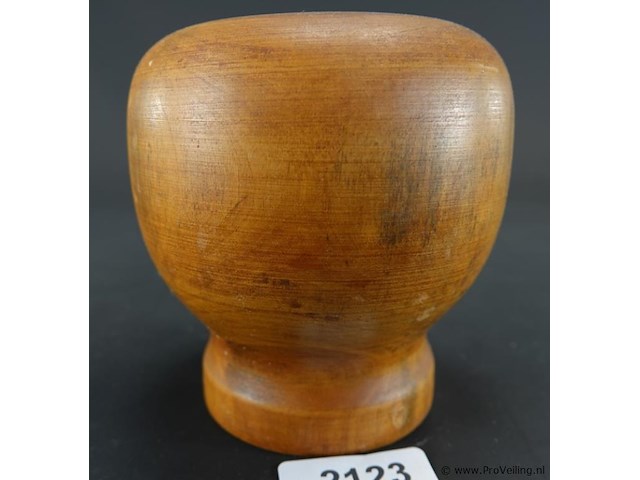 Vintage houten vijzel - afbeelding 2 van  5