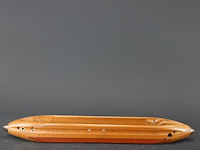 Vintage houten weefspoel (ook wel schietspoel of bootspoelgenoemd) - afbeelding 2 van  6