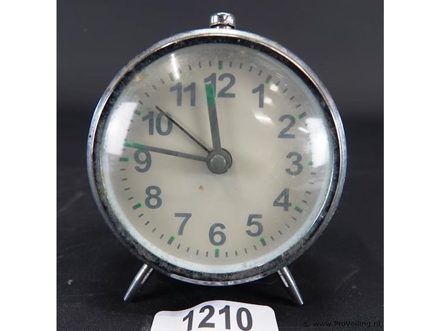 Vintage ijzeren wekker - afbeelding 1 van  5