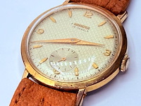 Vintage invicta 40 micron goud mechanisch horloge - afbeelding 1 van  6