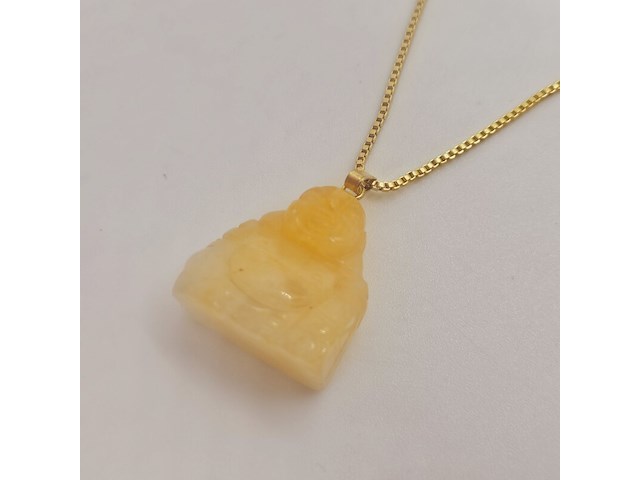 Vintage jade goldplated collier - afbeelding 1 van  8