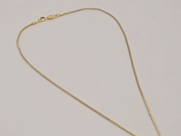 Vintage jade goldplated collier - afbeelding 4 van  8