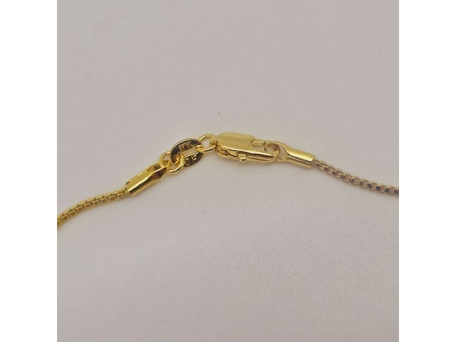 Vintage jade goldplated collier - afbeelding 8 van  8