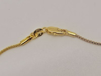 Vintage jade goldplated collier - afbeelding 8 van  8