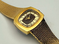 Vintage junghans goldplated mechanisch horloge - afbeelding 1 van  7