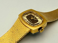 Vintage junghans goldplated mechanisch horloge - afbeelding 2 van  7