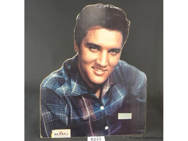 Vintage kartonnen uitstansel van elvis presley - afbeelding 1 van  5