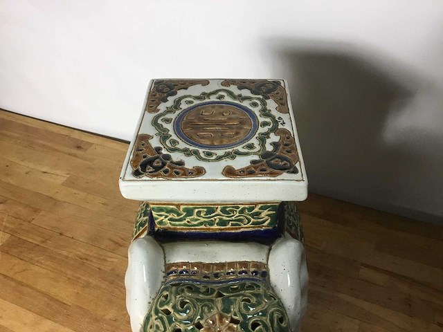 Vintage keramieken olifant plantentafel - afbeelding 5 van  6