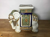 Vintage keramieken olifant plantentafel