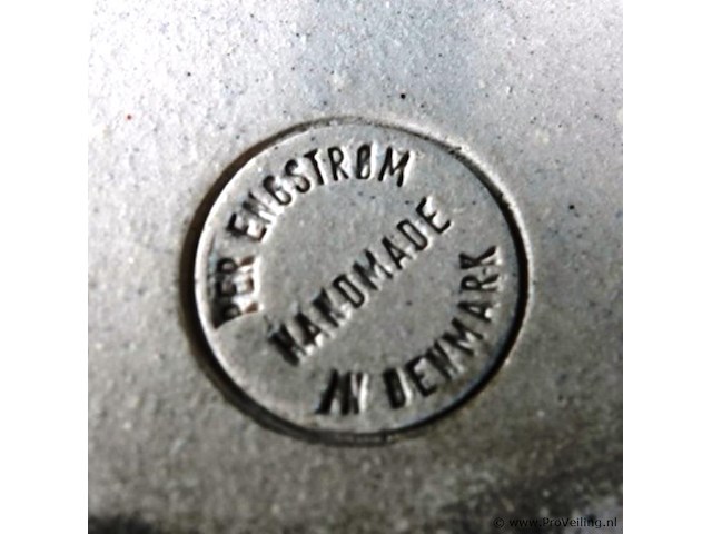 Vintage keramische schaal van de deense keramist per engstrøm - afbeelding 5 van  5