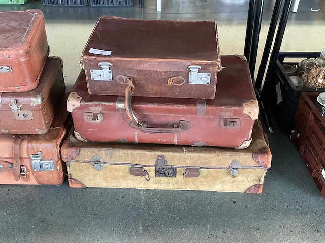 Vintage koffer (6x) - afbeelding 2 van  4