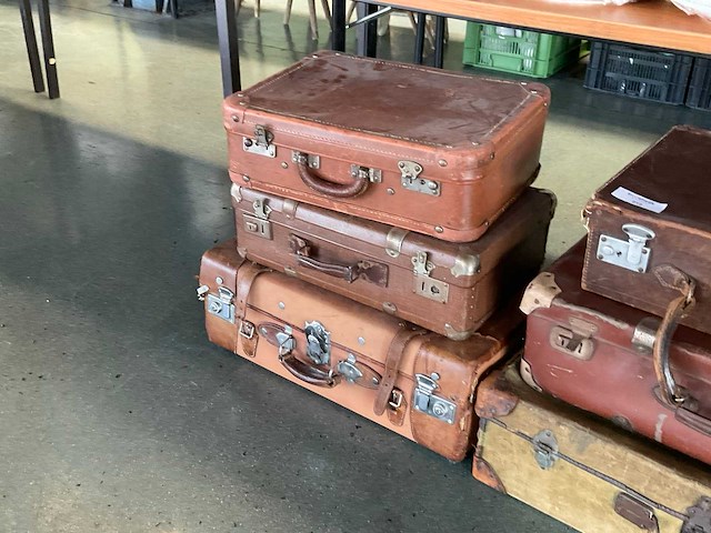 Vintage koffer (6x) - afbeelding 3 van  4
