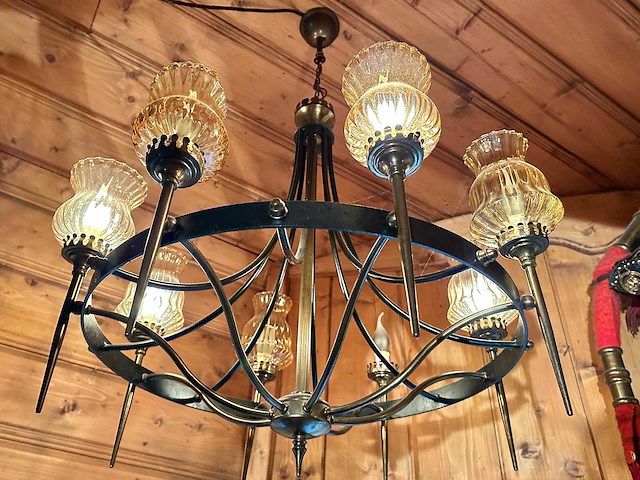 Vintage kroonluchter - afbeelding 1 van  3