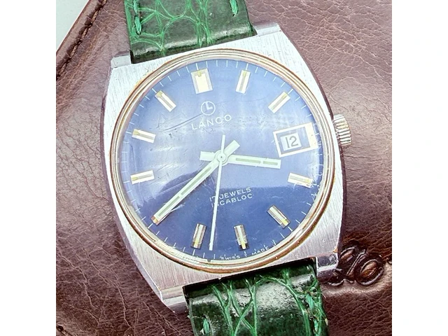 Vintage lanco mechanisch horloge - afbeelding 1 van  8