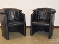 Vintage lederen clubfauteuils - afbeelding 1 van  8