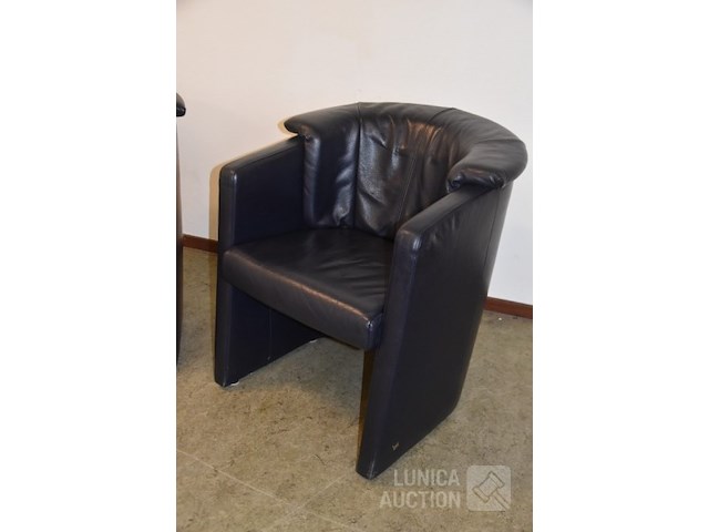 Vintage lederen clubfauteuils - afbeelding 3 van  8