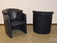 Vintage lederen clubfauteuils - afbeelding 5 van  8