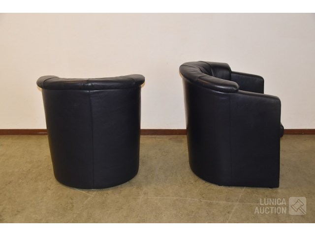 Vintage lederen clubfauteuils - afbeelding 6 van  8