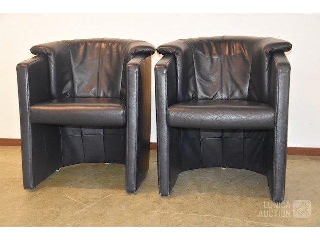 Vintage lederen clubfauteuils - afbeelding 7 van  8