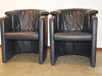 Vintage lederen clubfauteuils - afbeelding 7 van  8