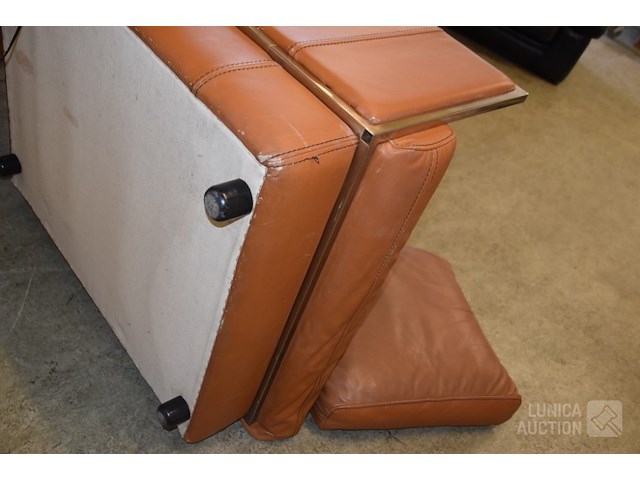 Vintage lederen fauteuils - afbeelding 2 van  10