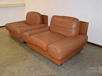 Vintage lederen fauteuils - afbeelding 3 van  10