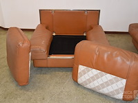 Vintage lederen fauteuils - afbeelding 9 van  10