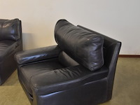 Vintage lederen fauteuils - afbeelding 3 van  6