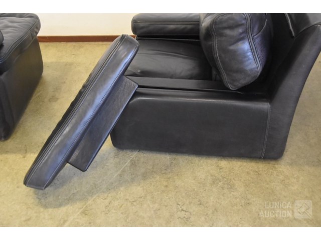 Vintage lederen fauteuils - afbeelding 4 van  6