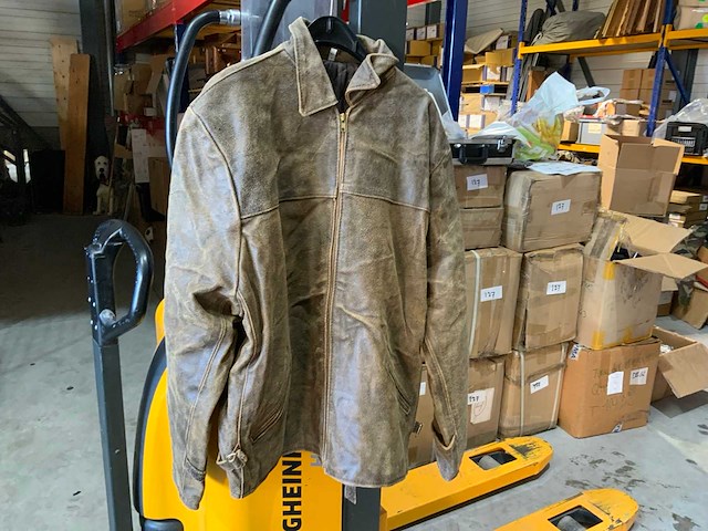 Vintage lederen motorjack (69x) - afbeelding 6 van  6
