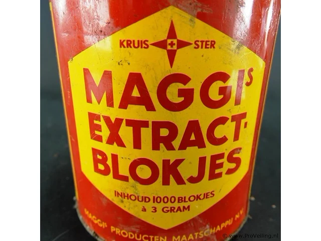 Vintage maggi extract blokjes voorraadblik uit de mid-20e eeuw - afbeelding 3 van  6