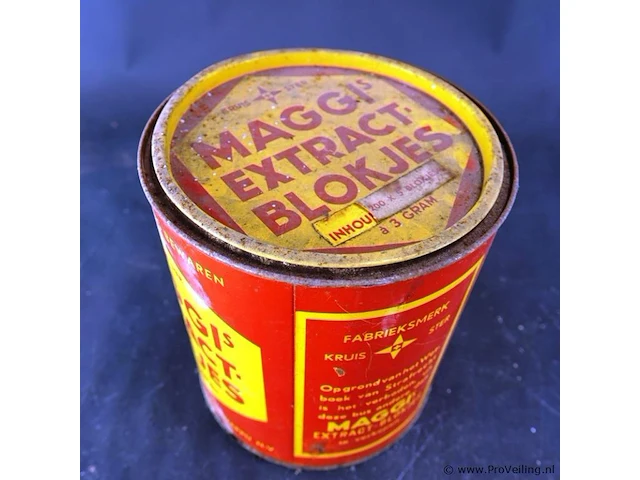 Vintage maggi extract blokjes voorraadblik uit de mid-20e eeuw - afbeelding 4 van  6