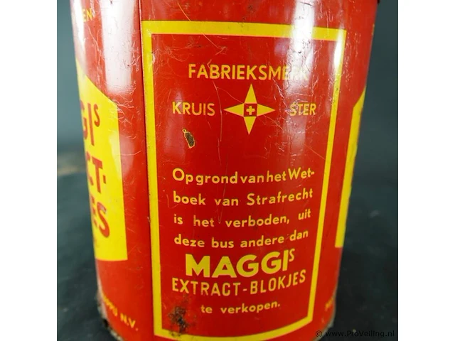 Vintage maggi extract blokjes voorraadblik uit de mid-20e eeuw - afbeelding 5 van  6