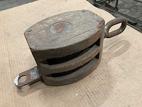 Vintage marine katrolblok - afbeelding 4 van  5