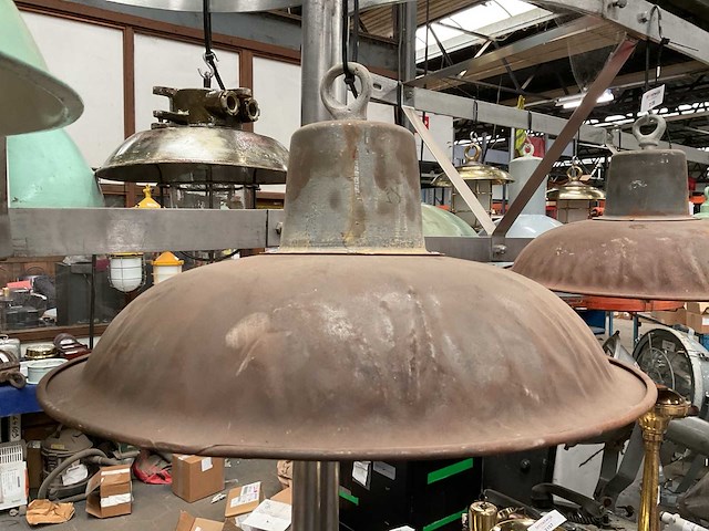 Vintage marine lamp (2x) - afbeelding 1 van  4