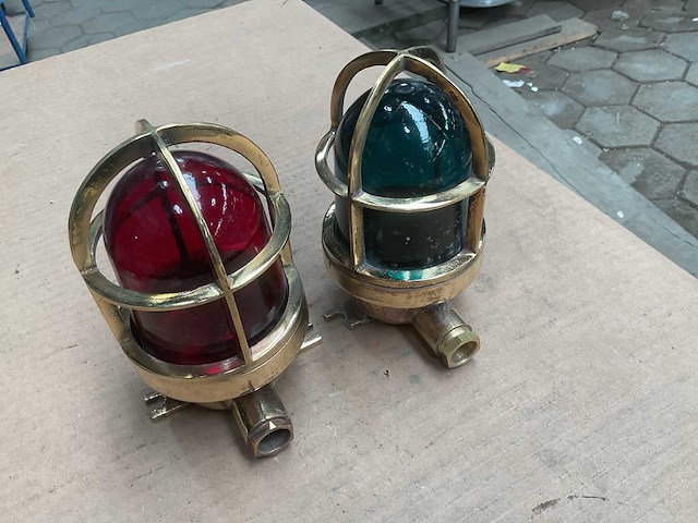 Vintage marine lamp set - afbeelding 1 van  3