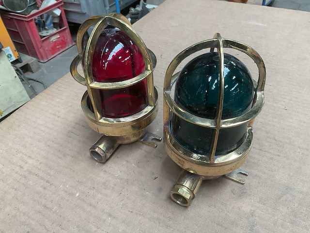 Vintage marine lamp set - afbeelding 2 van  3
